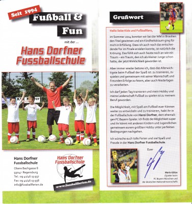 Im Sommer findet wieder die Hans Dorfner Fußballschule statt