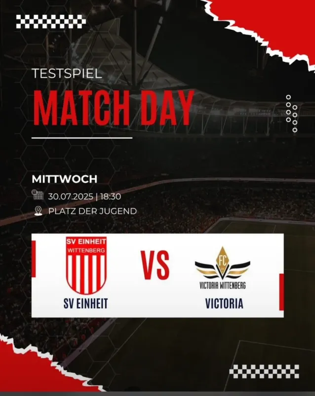 Drittes Testspiel in der Vorbereitung heute abend auf dem Platz der Jugend !!!