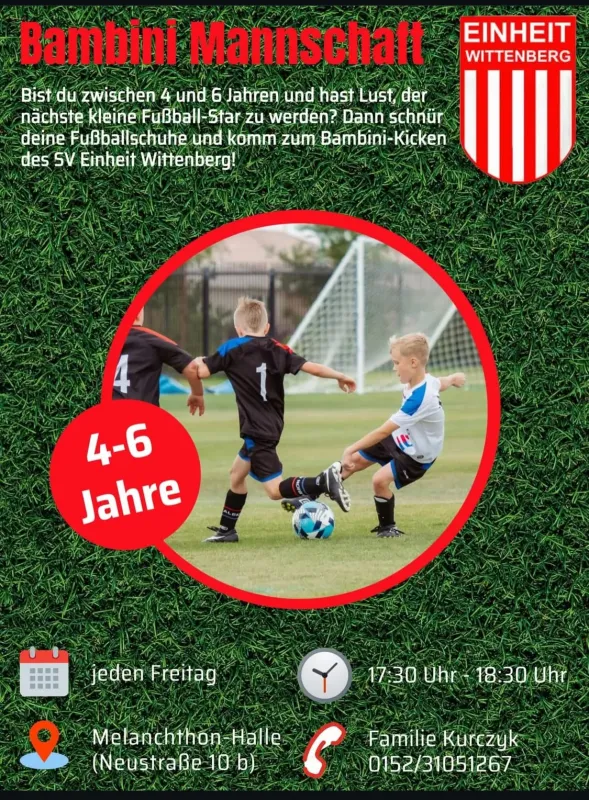 Bambini Mannschaft sucht Mädchen und Jungen zwischen 4 und 6 Jahren