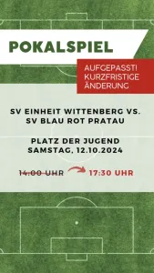 Abendspiel gegen Pratau