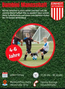 Bambini Mannschaft sucht Mädchen und Jungen zwischen 4 und 6 Jahren