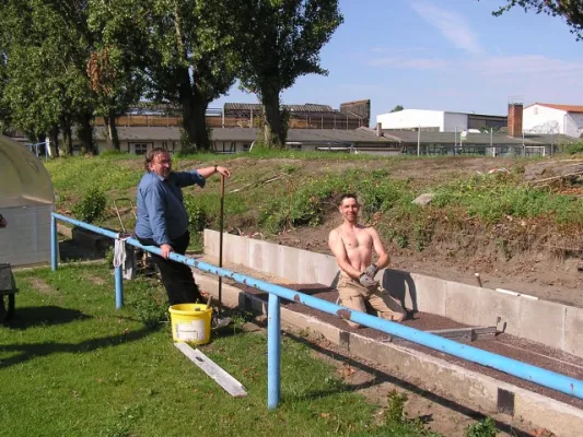 Arbeitseinsatz Tribünenbau