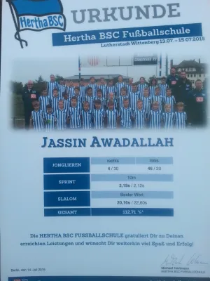 Hertha BSC Fussballschule 2015